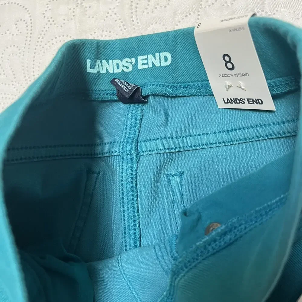 NWT Lands End Denim Leggings Size 8